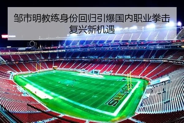 邹市明教练身份回归引爆国内职业拳击复兴新机遇